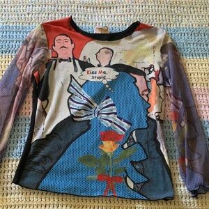 Clio Multicolor Graphic Long Sleeve Blouse